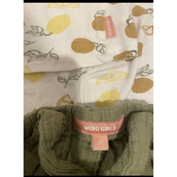 BCBG Girls Toddler Girl's 2pc Outfit Fruit Print Romper-t-shirt Size 2T - Picture 6 of 7